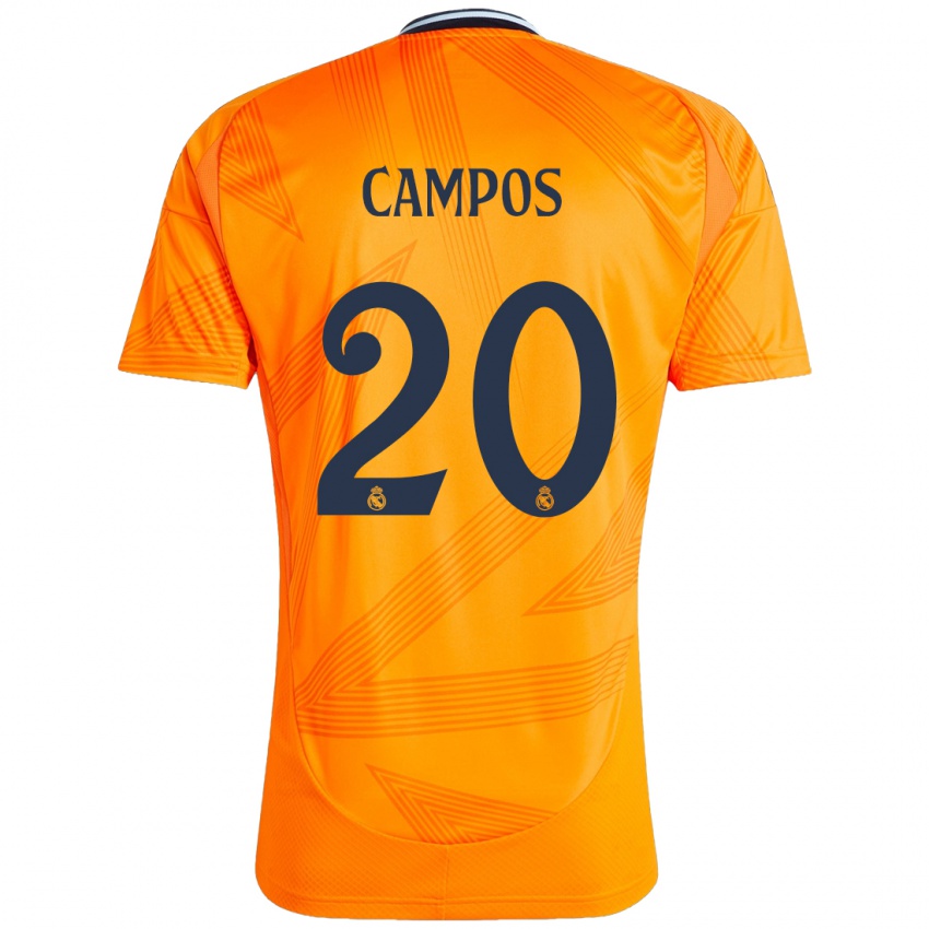 Niño Camiseta Andrés Campos #20 Naranja 2ª Equipación 2024/25 La Camisa Perú