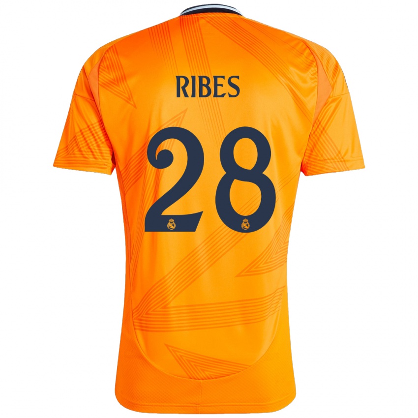 Niño Camiseta Kike Ribes #28 Naranja 2ª Equipación 2024/25 La Camisa Perú