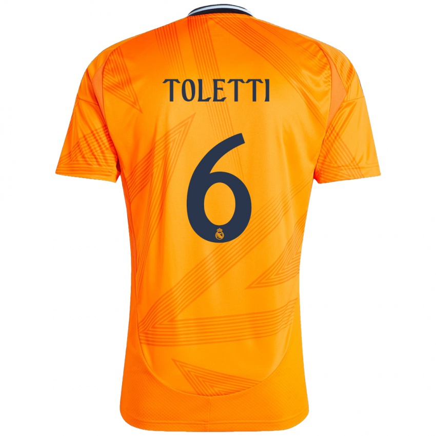 Niño Camiseta Sandie Toletti #6 Naranja 2ª Equipación 2024/25 La Camisa Perú