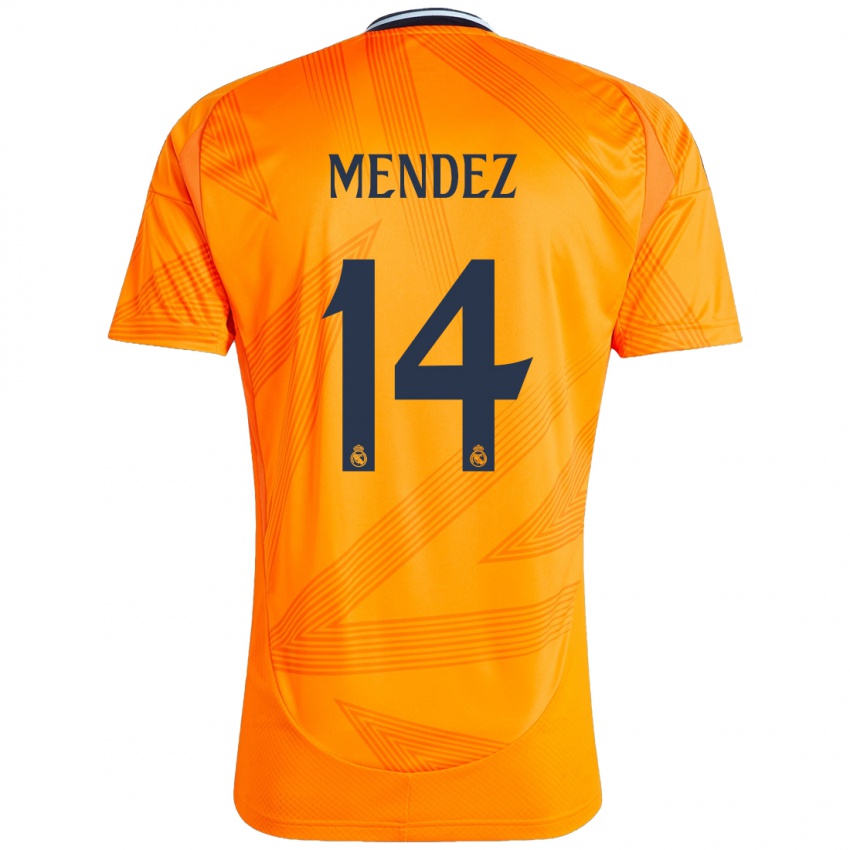 Niño Camiseta María Méndez #14 Naranja 2ª Equipación 2024/25 La Camisa Perú