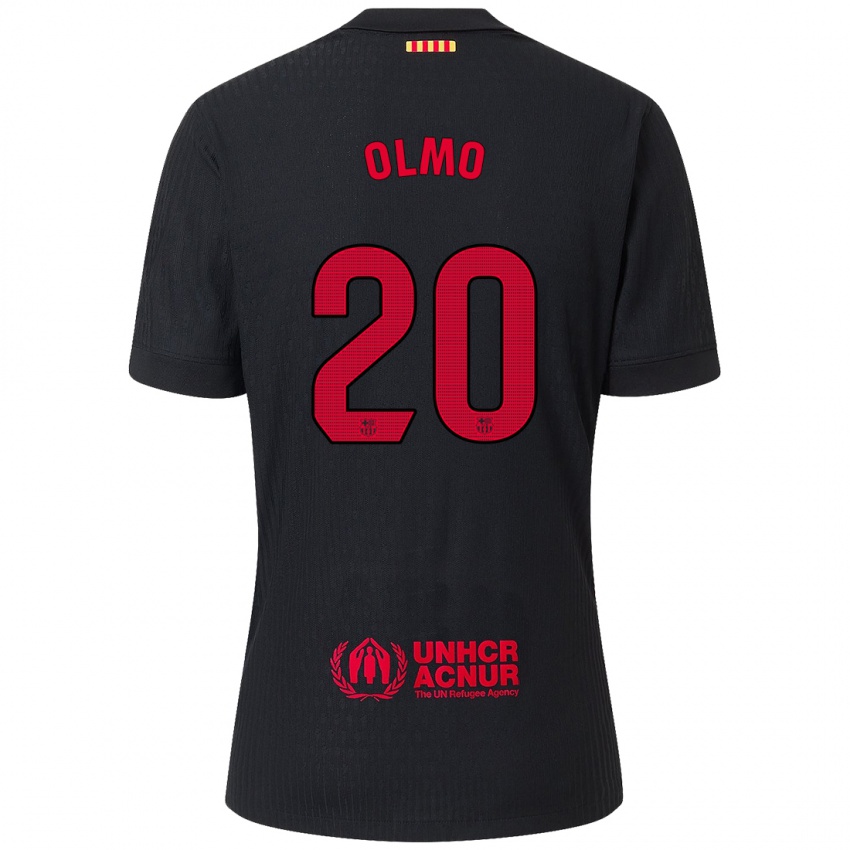 Niño Camiseta Dani Olmo #20 Negro Rojo 2ª Equipación 2024/25 La Camisa Perú