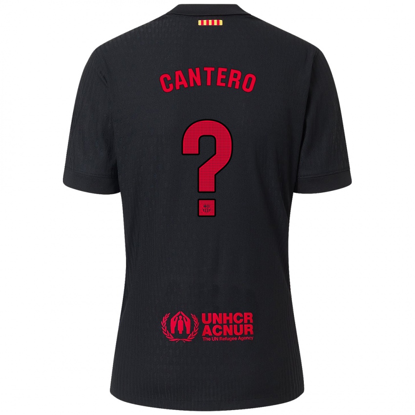 Niño Camiseta Rubén Cantero #0 Negro Rojo 2ª Equipación 2024/25 La Camisa Perú