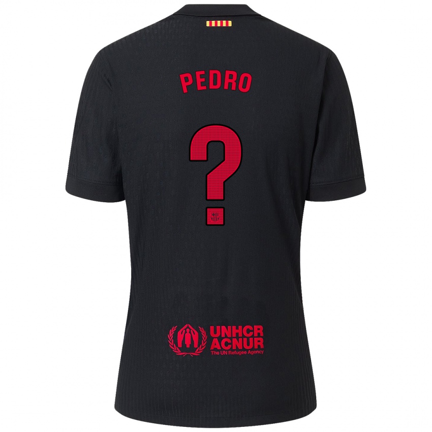 Niño Camiseta Pedro Rodríguez #0 Negro Rojo 2ª Equipación 2024/25 La Camisa Perú