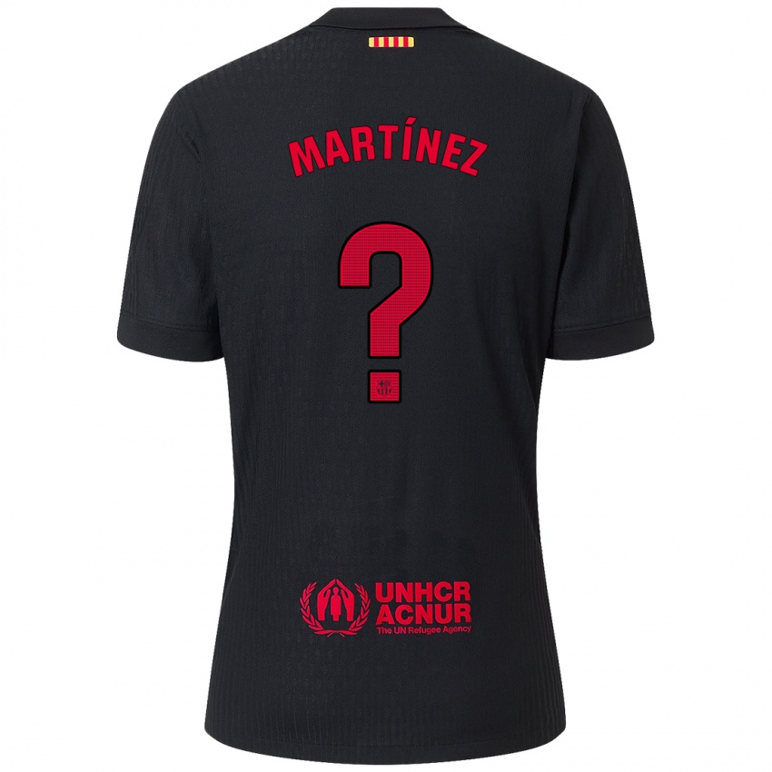 Niño Camiseta Ïu Martínez #0 Negro Rojo 2ª Equipación 2024/25 La Camisa Perú