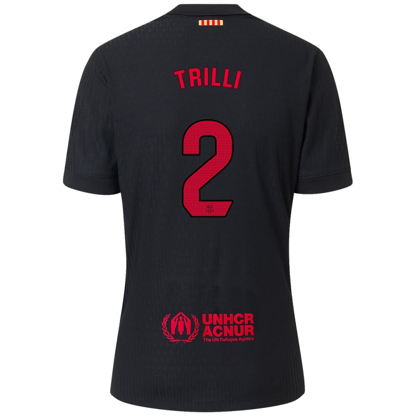 Niño Camiseta Trilli #2 Negro Rojo 2ª Equipación 2024/25 La Camisa Perú