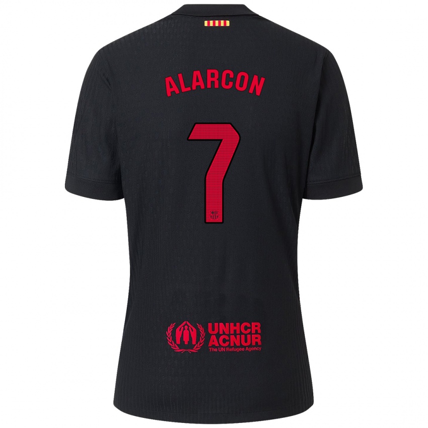 Niño Camiseta Angel Alarcon #7 Negro Rojo 2ª Equipación 2024/25 La Camisa Perú