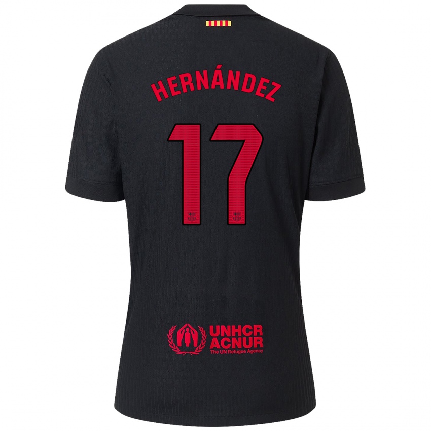 Niño Camiseta Juan Hernández #17 Negro Rojo 2ª Equipación 2024/25 La Camisa Perú