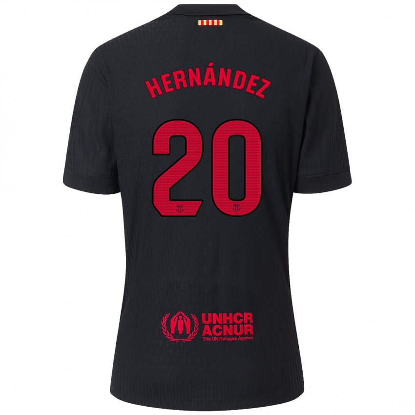 Niño Camiseta Unai Hernández #20 Negro Rojo 2ª Equipación 2024/25 La Camisa Perú