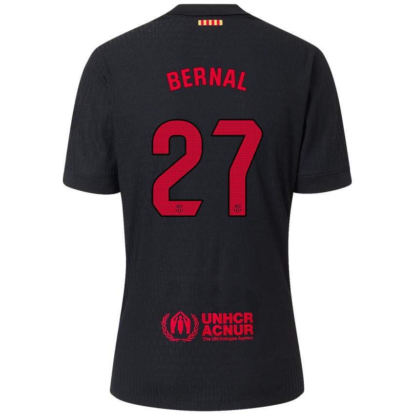 Niño Camiseta Marc Bernal #27 Negro Rojo 2ª Equipación 2024/25 La Camisa Perú