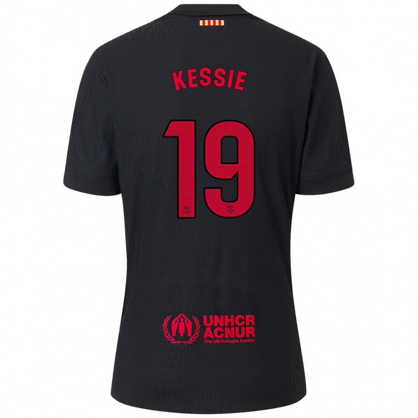 Niño Camiseta Franck Kessie #19 Negro Rojo 2ª Equipación 2024/25 La Camisa Perú