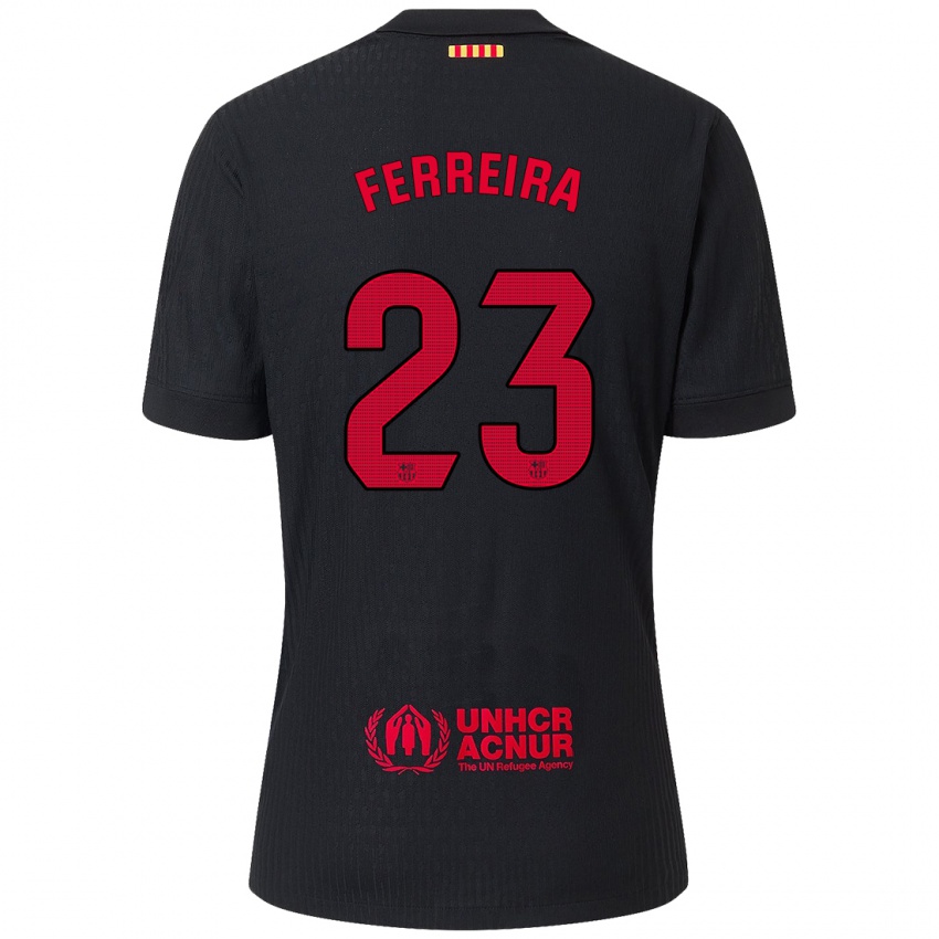 Niño Camiseta Geyse Ferreira #23 Negro Rojo 2ª Equipación 2024/25 La Camisa Perú