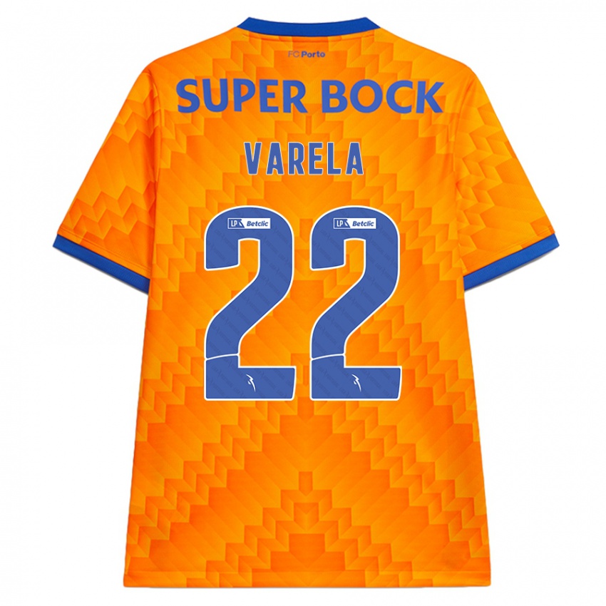 Niño Camiseta Alan Varela #22 Naranja 2ª Equipación 2024/25 La Camisa Perú