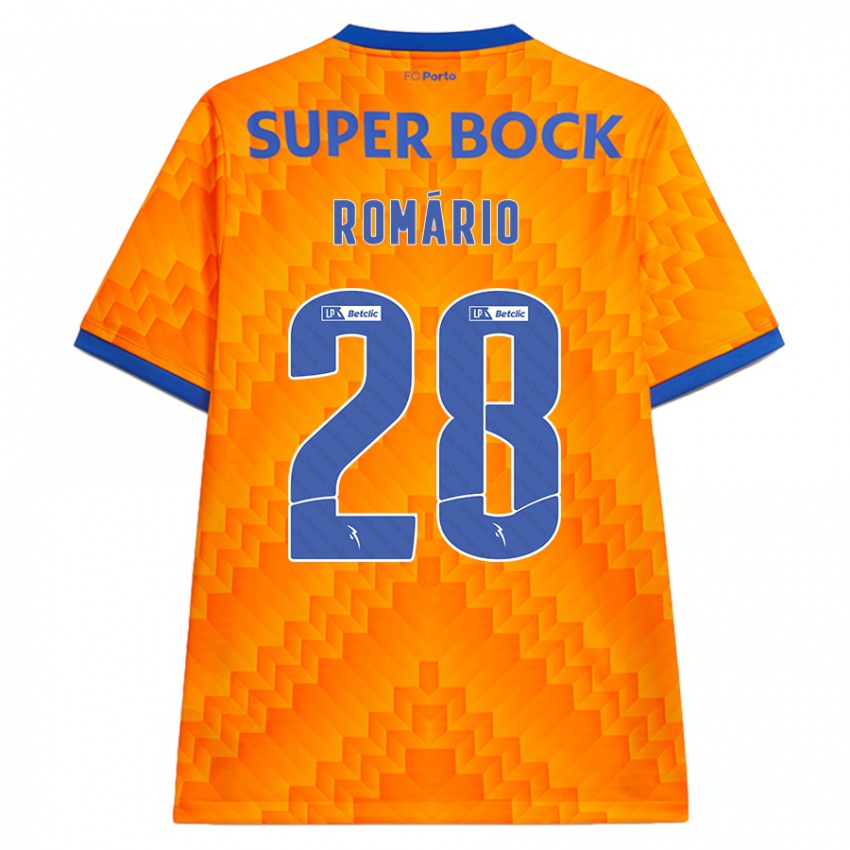 Niño Camiseta Romario Baro #28 Naranja 2ª Equipación 2024/25 La Camisa Perú