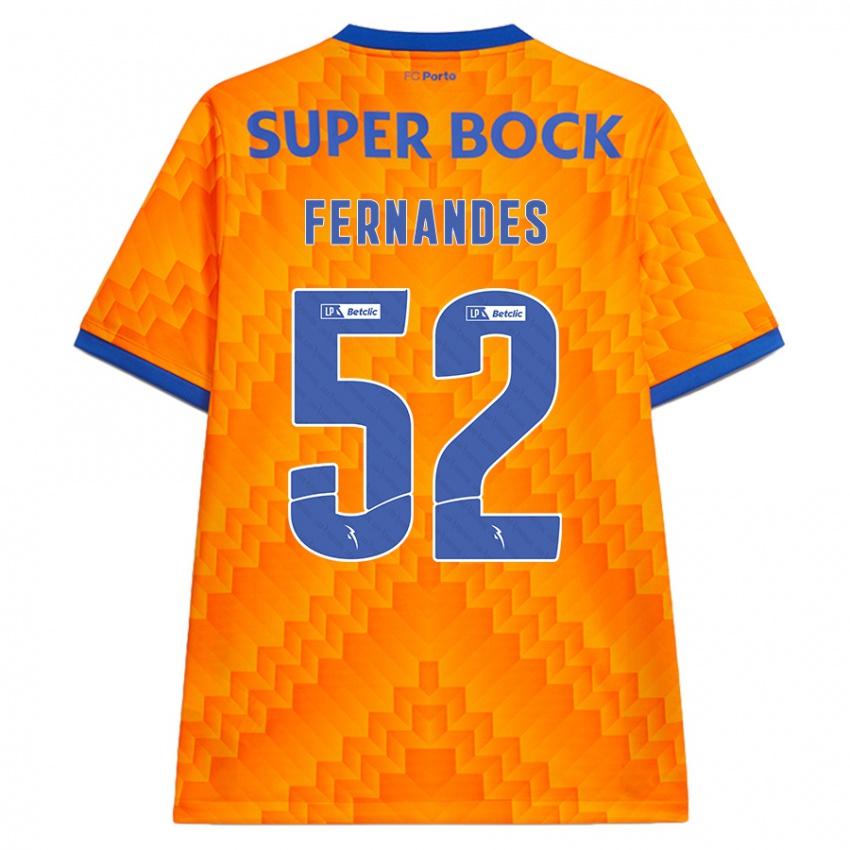 Niño Camiseta Martim Fernandes #52 Naranja 2ª Equipación 2024/25 La Camisa Perú