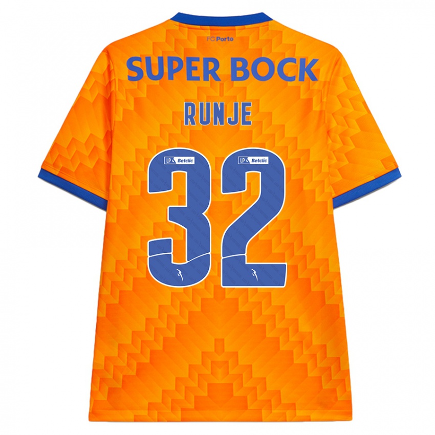 Niño Camiseta Roko Runje #32 Naranja 2ª Equipación 2024/25 La Camisa Perú