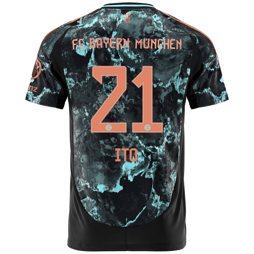 Niño Camiseta Hiroki Ito #21 Negro 2ª Equipación 2024/25 La Camisa Perú