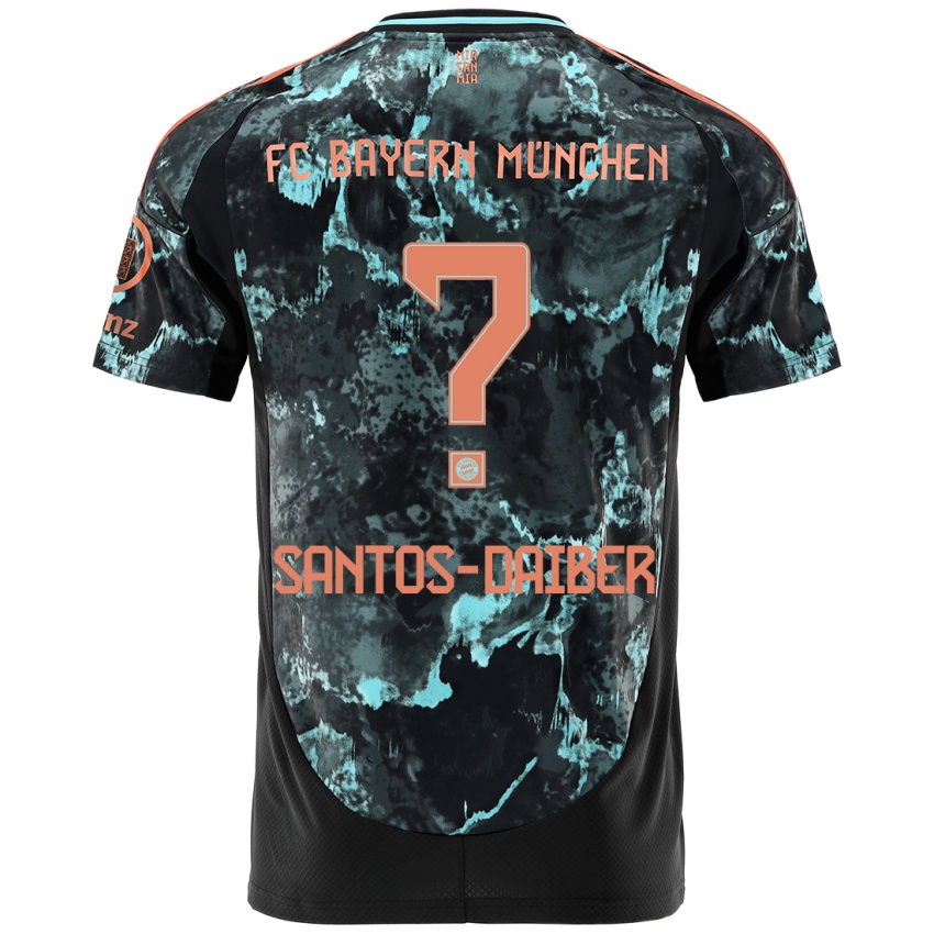 Niño Camiseta David Santos-Daiber #0 Negro 2ª Equipación 2024/25 La Camisa Perú