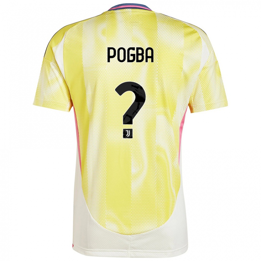 Niño Camiseta Paul Pogba #0 Amarillo Solar 2ª Equipación 2024/25 La Camisa Perú