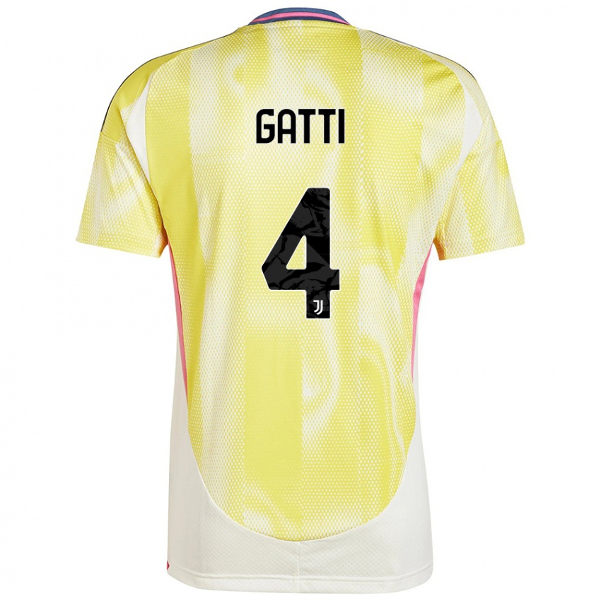 Niño Camiseta Federico Gatti #4 Amarillo Solar 2ª Equipación 2024/25 La Camisa Perú