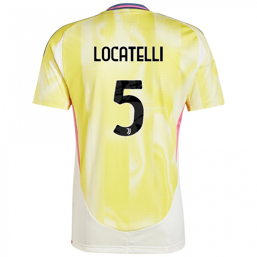 Niño Camiseta Manuel Locatelli #5 Amarillo Solar 2ª Equipación 2024/25 La Camisa Perú