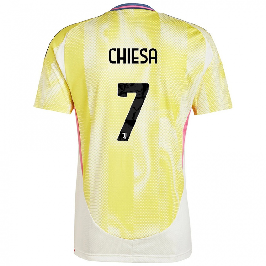 Niño Camiseta Federico Chiesa #7 Amarillo Solar 2ª Equipación 2024/25 La Camisa Perú