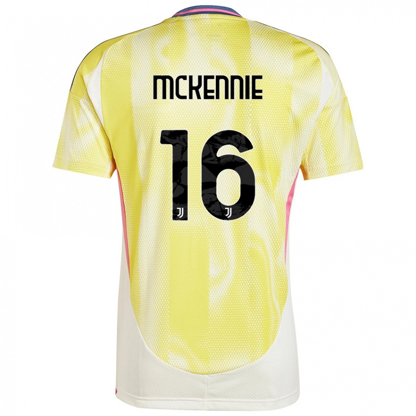 Niño Camiseta Weston Mckennie #16 Amarillo Solar 2ª Equipación 2024/25 La Camisa Perú