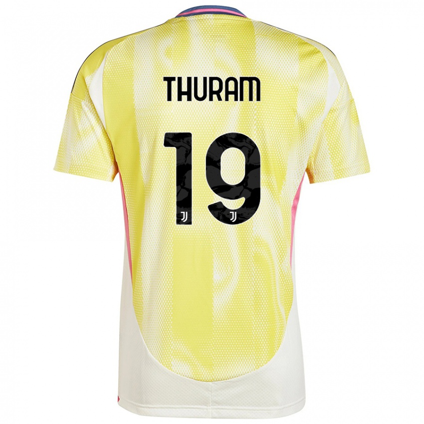 Niño Camiseta Khéphren Thuram #19 Amarillo Solar 2ª Equipación 2024/25 La Camisa Perú