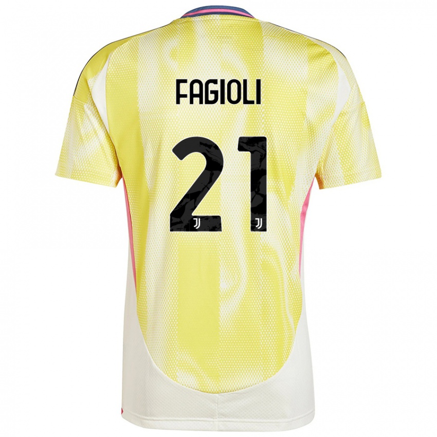 Niño Camiseta Nicolo Fagioli #21 Amarillo Solar 2ª Equipación 2024/25 La Camisa Perú