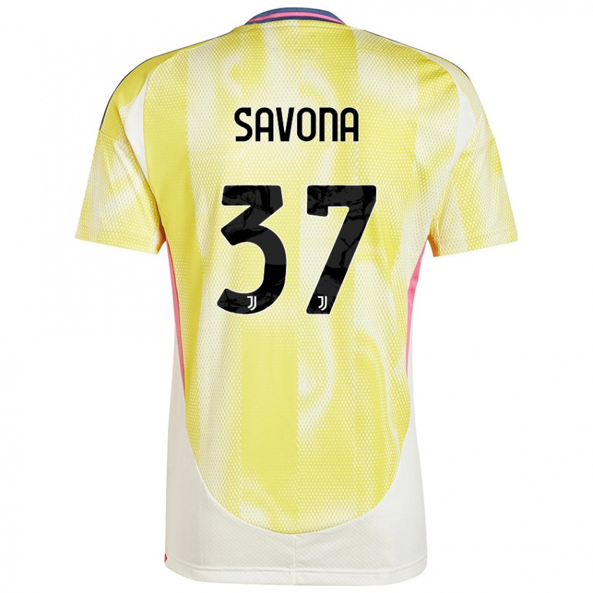 Niño Camiseta Nicolo Savona #37 Amarillo Solar 2ª Equipación 2024/25 La Camisa Perú