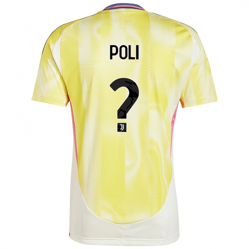 Niño Camiseta Fabrizio Poli #0 Amarillo Solar 2ª Equipación 2024/25 La Camisa Perú