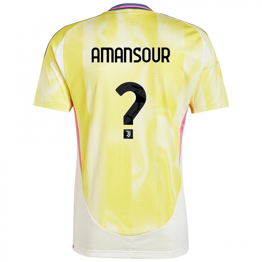 Niño Camiseta Adam Amansour #0 Amarillo Solar 2ª Equipación 2024/25 La Camisa Perú