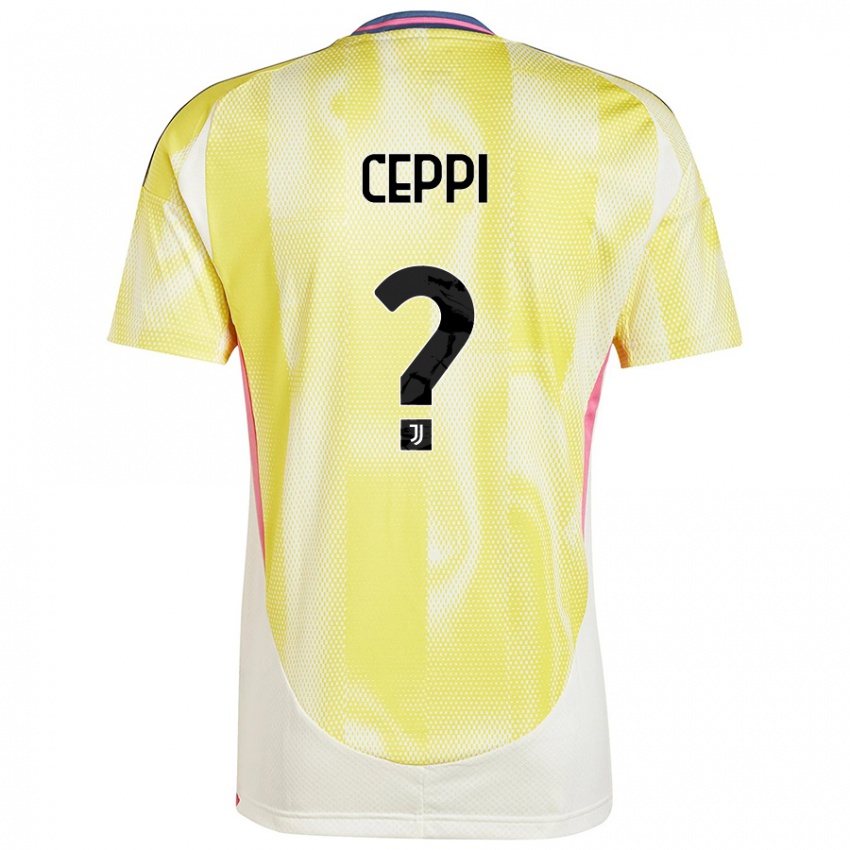 Niño Camiseta Paolo Ceppi #0 Amarillo Solar 2ª Equipación 2024/25 La Camisa Perú