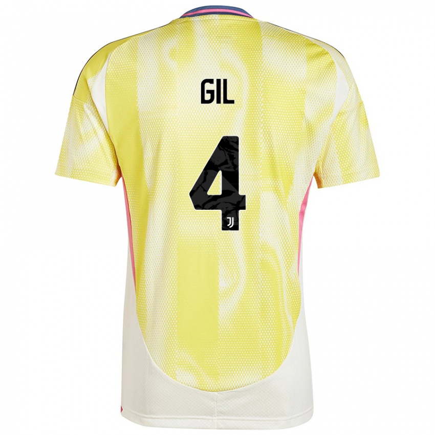 Niño Camiseta Javier Gil #4 Amarillo Solar 2ª Equipación 2024/25 La Camisa Perú