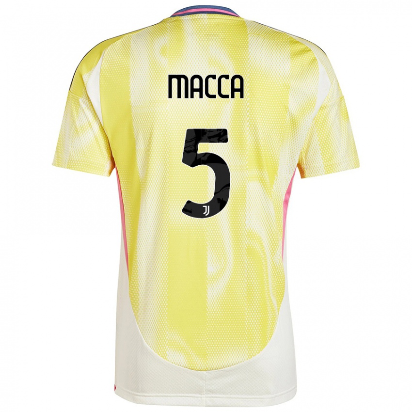 Niño Camiseta Federico Macca #5 Amarillo Solar 2ª Equipación 2024/25 La Camisa Perú