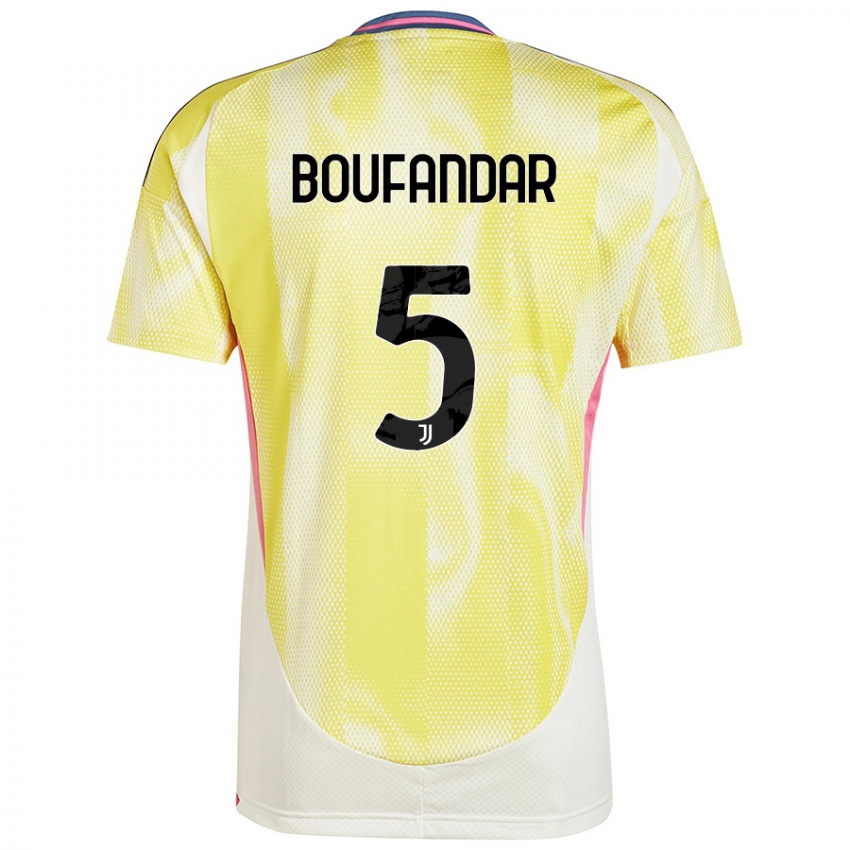 Niño Camiseta Adam Boufandar #5 Amarillo Solar 2ª Equipación 2024/25 La Camisa Perú