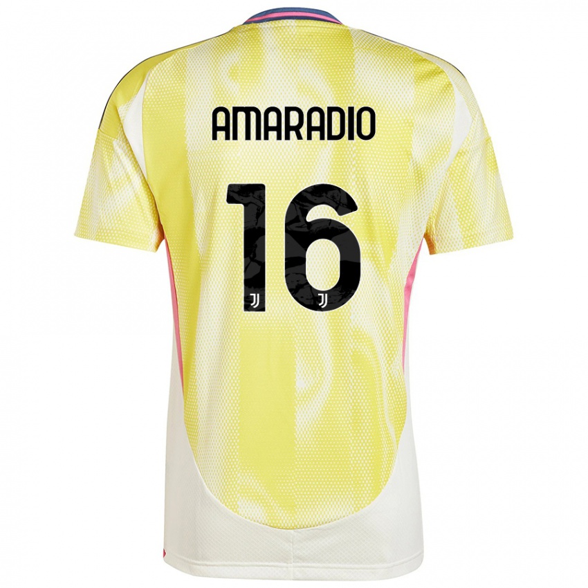 Niño Camiseta Luca Amaradio #16 Amarillo Solar 2ª Equipación 2024/25 La Camisa Perú