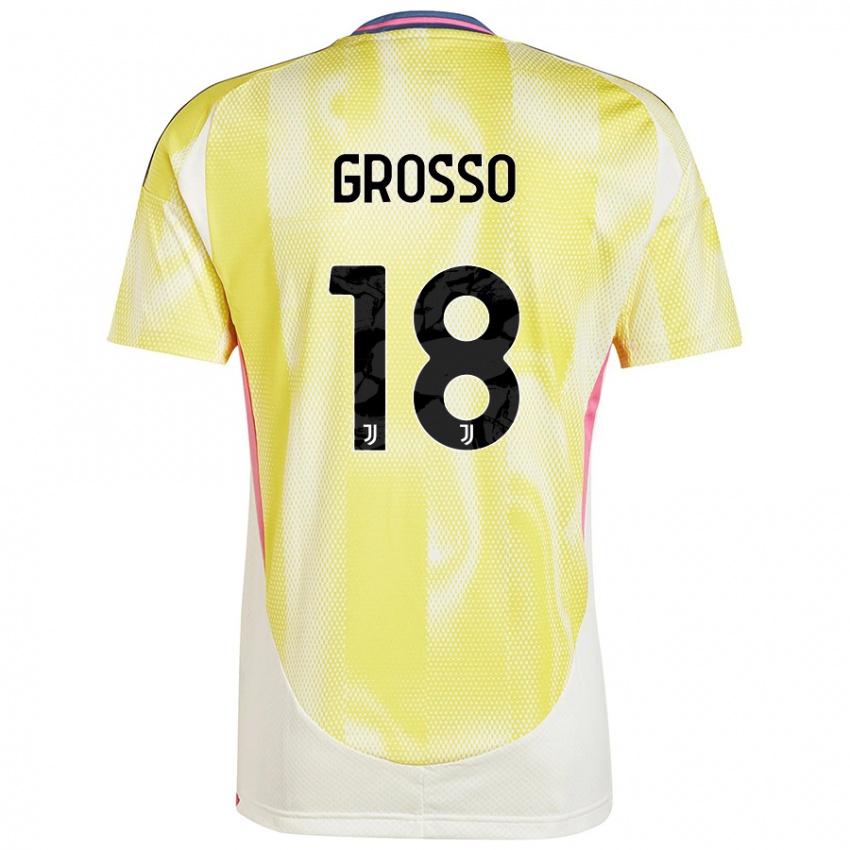 Niño Camiseta Filippo Grosso #18 Amarillo Solar 2ª Equipación 2024/25 La Camisa Perú