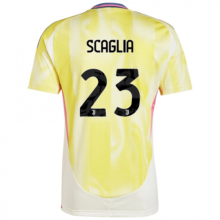 Niño Camiseta Filippo Scaglia #23 Amarillo Solar 2ª Equipación 2024/25 La Camisa Perú