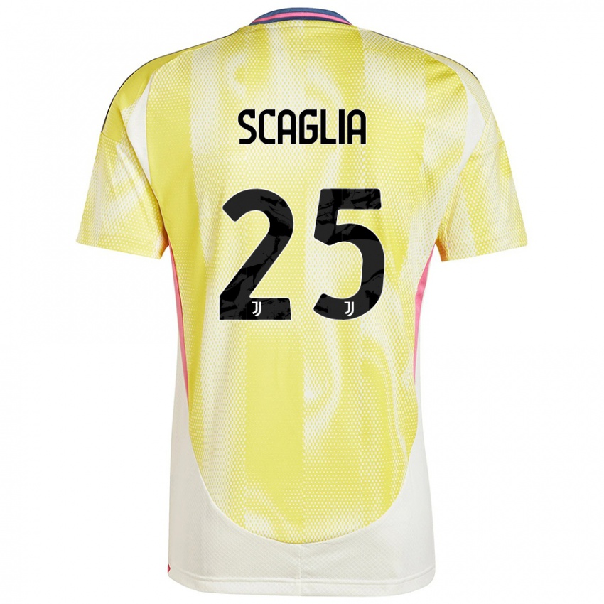 Niño Camiseta Simone Scaglia #25 Amarillo Solar 2ª Equipación 2024/25 La Camisa Perú