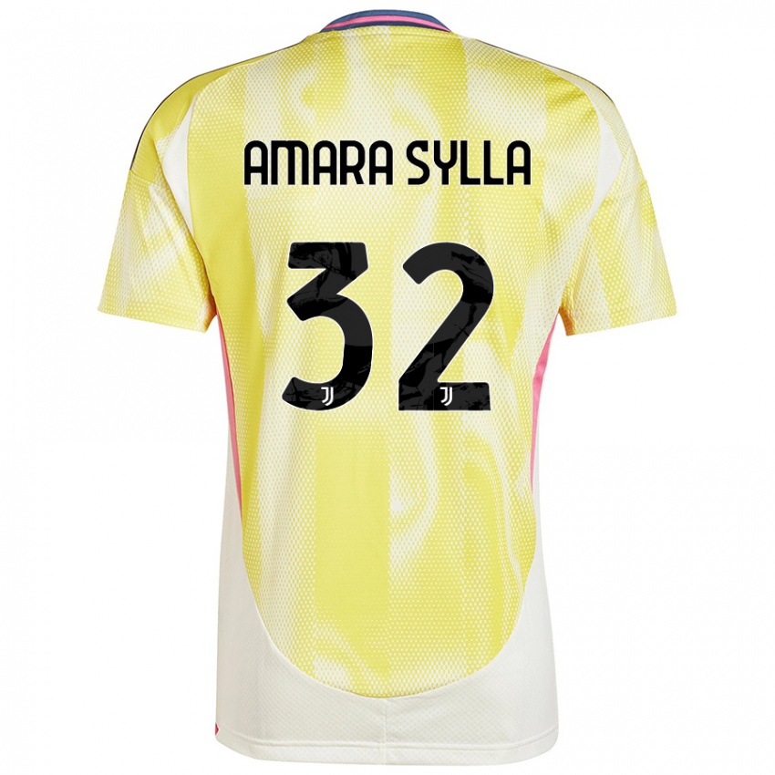 Niño Camiseta Idris Amara Sylla #32 Amarillo Solar 2ª Equipación 2024/25 La Camisa Perú