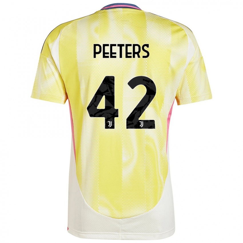 Niño Camiseta Daouda Peeters #42 Amarillo Solar 2ª Equipación 2024/25 La Camisa Perú