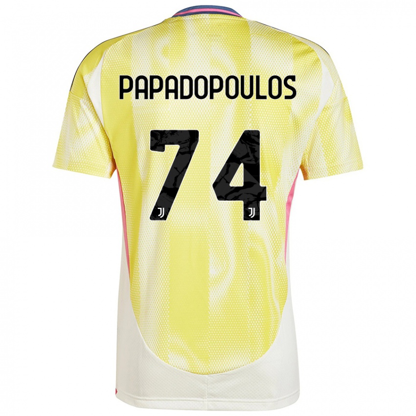 Niño Camiseta Christos Papadopoulos #74 Amarillo Solar 2ª Equipación 2024/25 La Camisa Perú