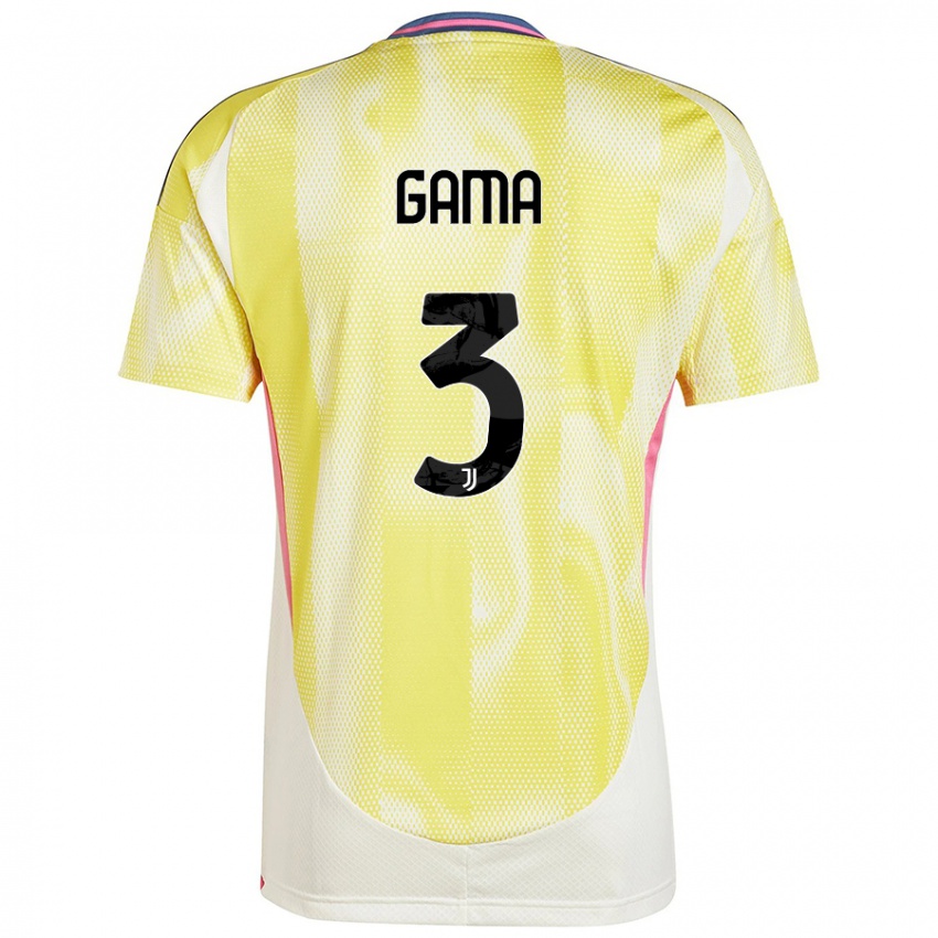 Niño Camiseta Sara Gama #3 Amarillo Solar 2ª Equipación 2024/25 La Camisa Perú