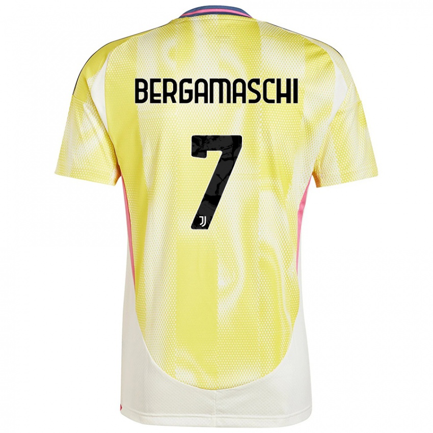 Niño Camiseta Valentina Bergamaschi #7 Amarillo Solar 2ª Equipación 2024/25 La Camisa Perú