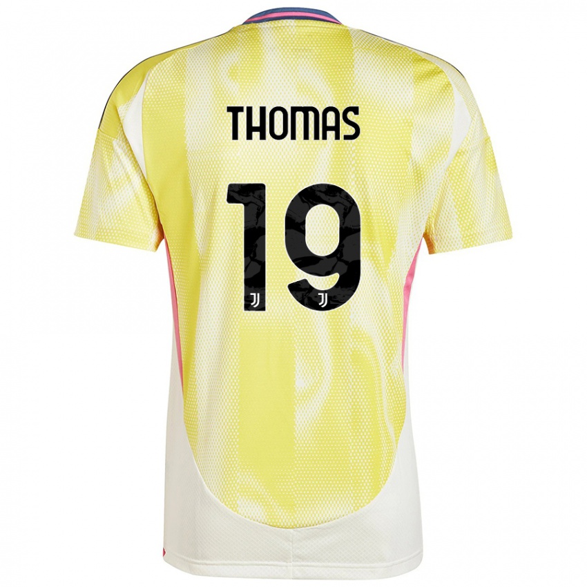 Niño Camiseta Lindsey Thomas #19 Amarillo Solar 2ª Equipación 2024/25 La Camisa Perú