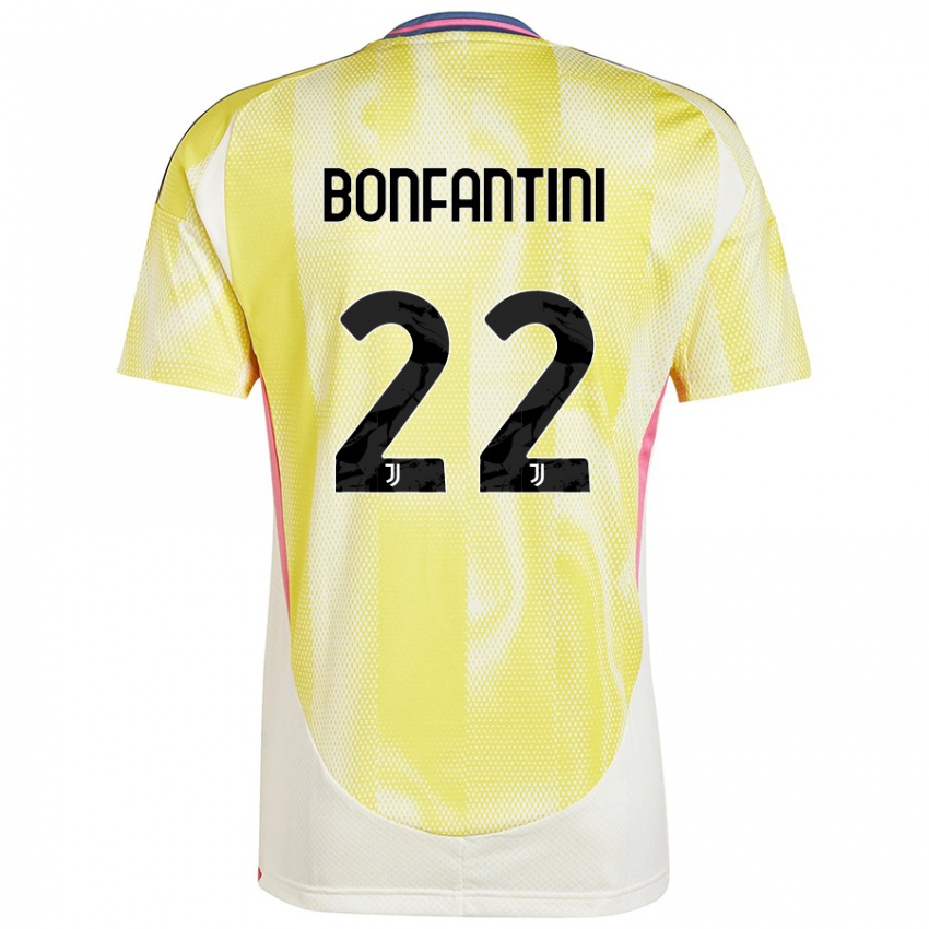 Niño Camiseta Agnese Bonfantini #22 Amarillo Solar 2ª Equipación 2024/25 La Camisa Perú