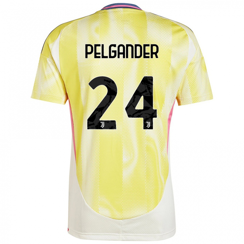 Niño Camiseta Elsa Pelgander #24 Amarillo Solar 2ª Equipación 2024/25 La Camisa Perú