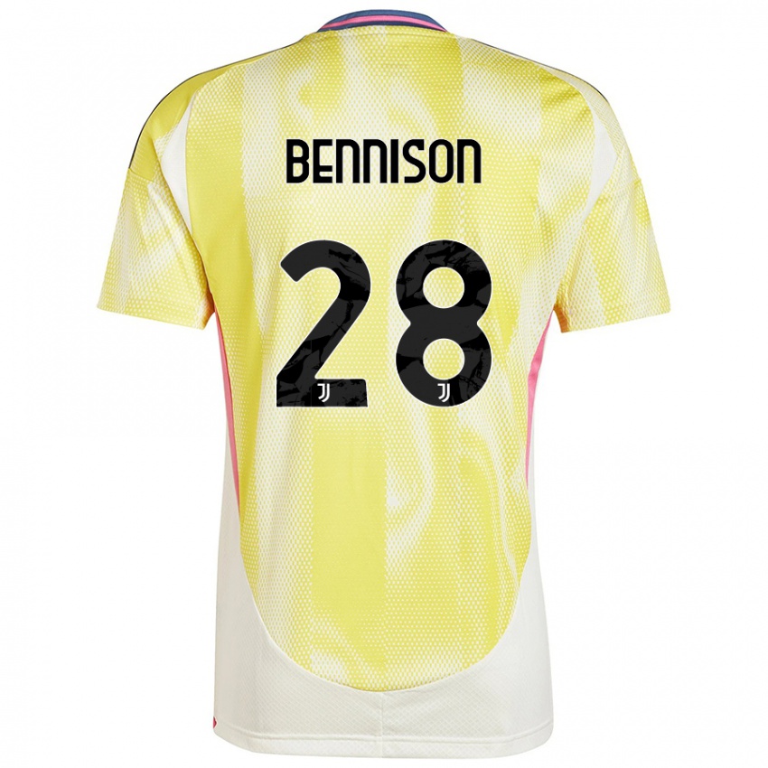 Niño Camiseta Hanna Bennison #28 Amarillo Solar 2ª Equipación 2024/25 La Camisa Perú