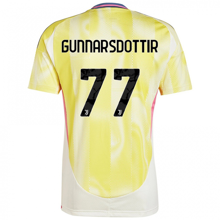 Niño Camiseta Sara Bjork Gunnarsdottir #77 Amarillo Solar 2ª Equipación 2024/25 La Camisa Perú