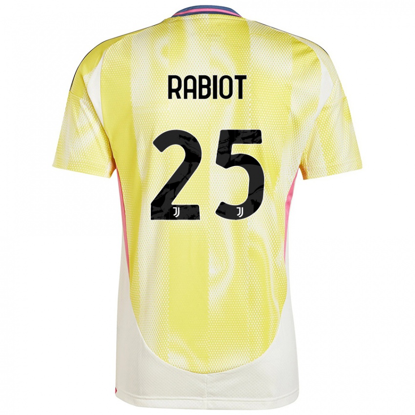 Niño Camiseta Adrien Rabiot #25 Amarillo Solar 2ª Equipación 2024/25 La Camisa Perú